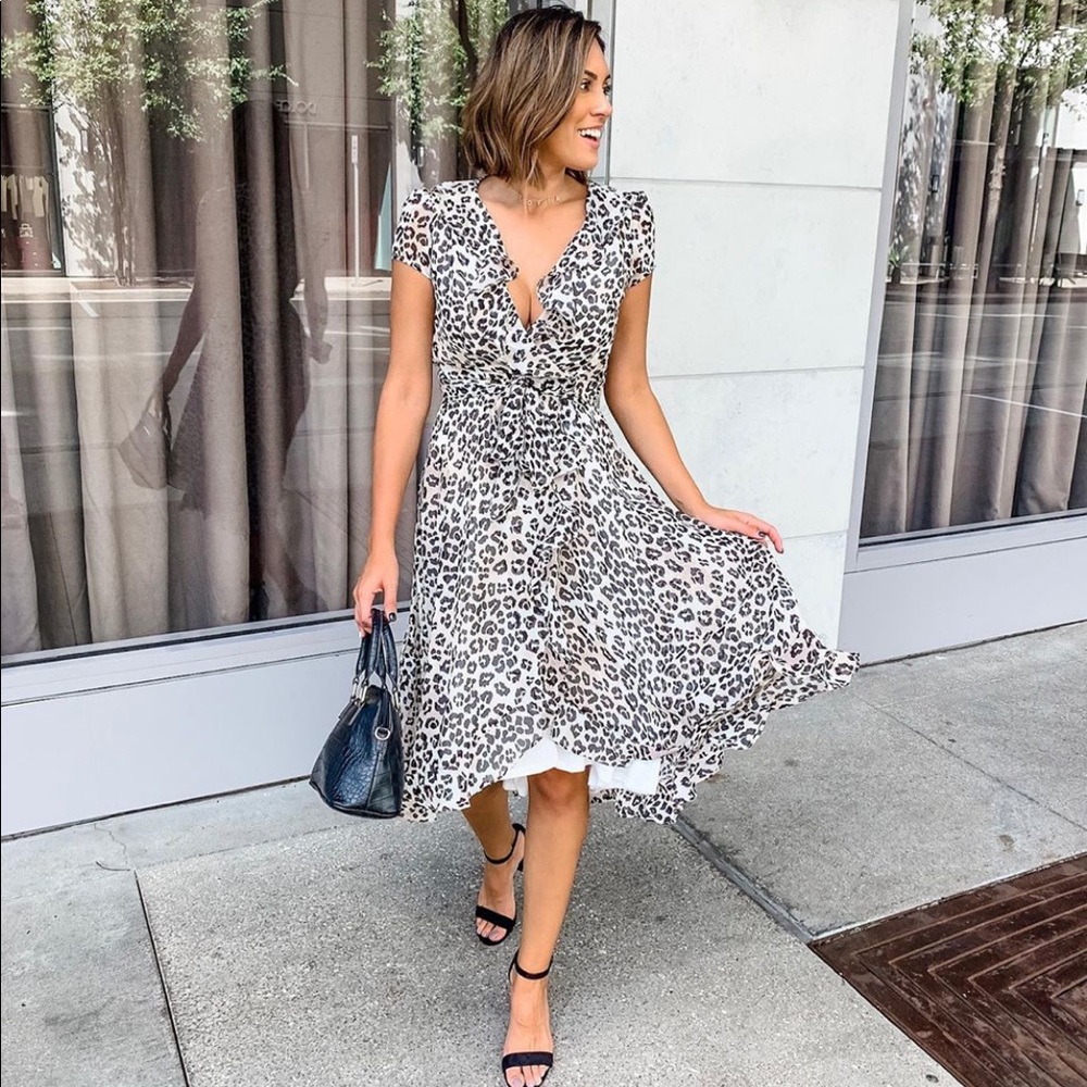 Danny and Nicole cheetah dress